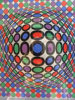 VASARELY Victor (1906-1997)  » Komposition » Estampe couleur